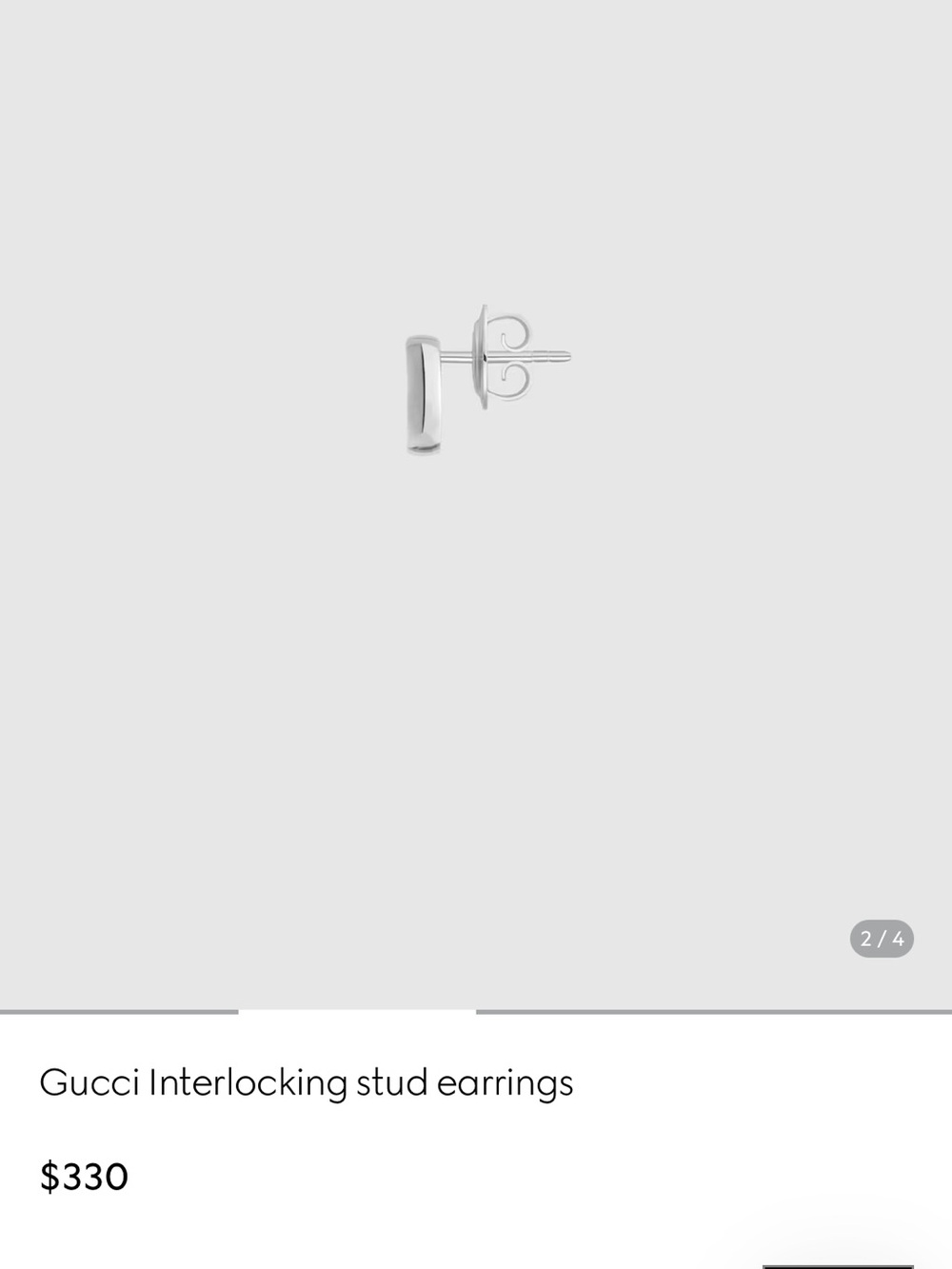 Gucci Silver Interlocking G Earrings - Picture 2 of 14